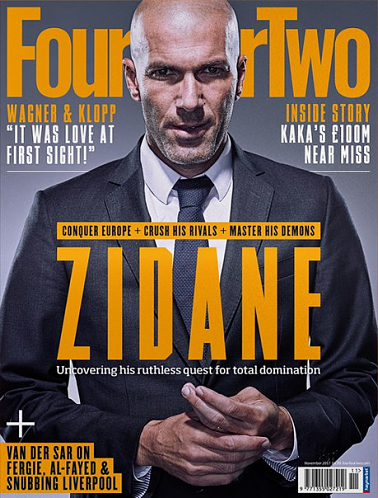 Зинедин Зидан на обложке нового выпуска журнала FourFourTwo. #RealMadrid #РеалМадрид #зидан
